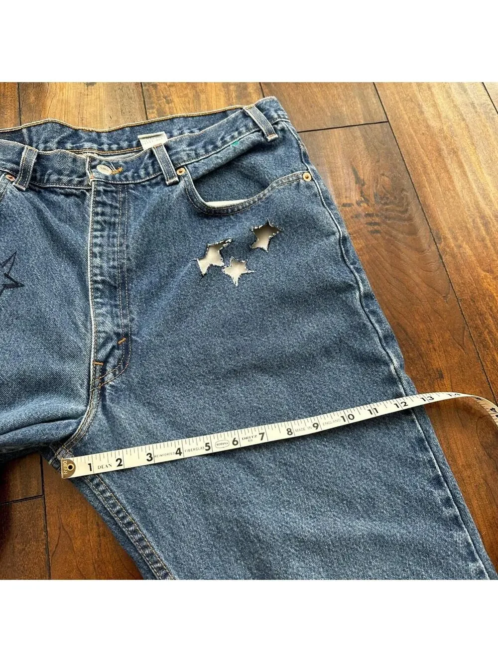 Levis 517 Vintage 90s USA Orange Tab Bootcut Flare Blue Jeans 38x32 Act 35x30
